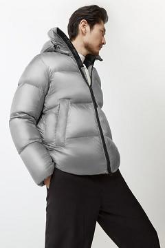 Chamarras Canada Goose Hombre Mexico - Crofton Chaqueta De Plumas Black Label Grises Oscuro RB3610278